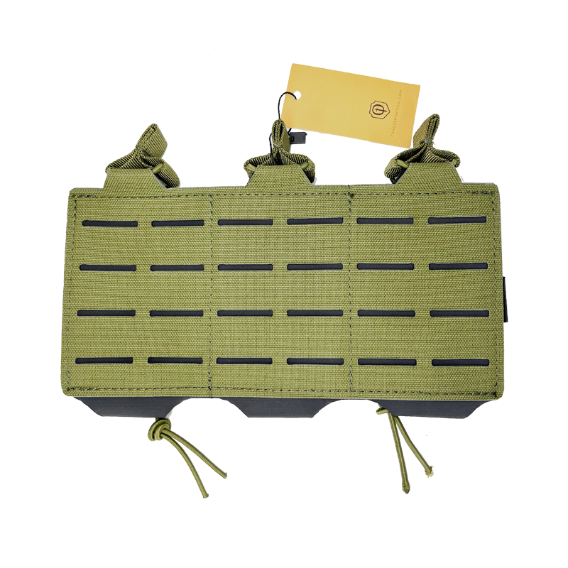 Conquer Triple Rifle Mag Pouch OD