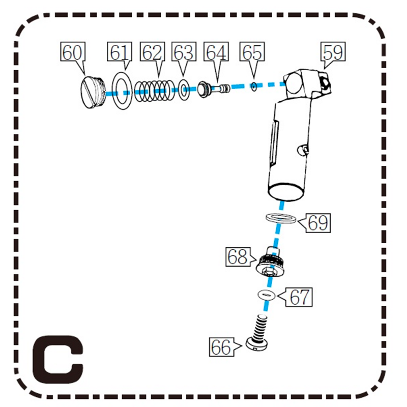 Replacement HFC Rubber Gasket GAS Revolver HG-131 C63 R10 352080 