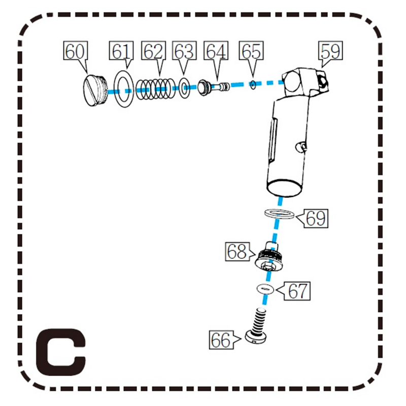 Replacement HFC Rubber Gasket for GAS Revolver HG-131 C65 R10 2010 