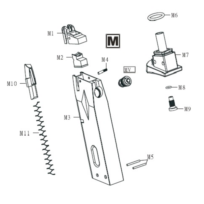 HFC Replacement Part for USP HG-160 MV G160-W85-1 Gun 
