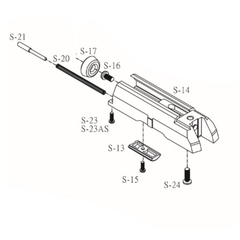 HFC Replacement Part for USP HGA-166 S-21 M10 G175-4 Gun 